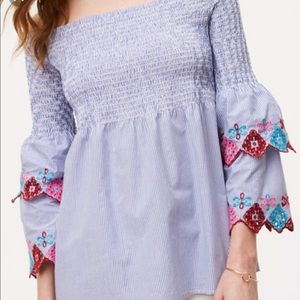 LOFT Off Shoulder Smock Top